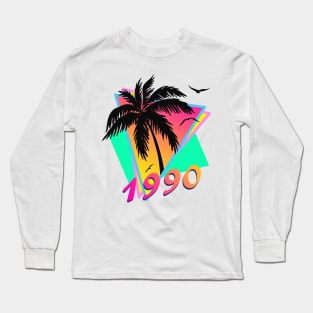 1990 Cool Tropical Sunset Long Sleeve T-Shirt